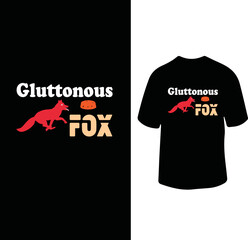 gluttonous fox t shirt design