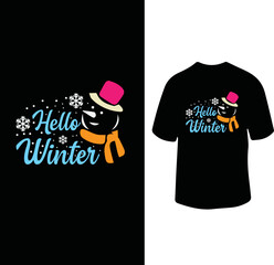 hello winter t shirt design