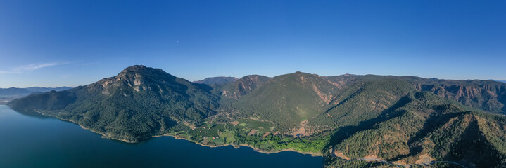 Marmaris Turunc mountains and coasts from top, aerial photography drone view