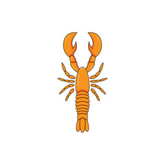 Obraz premium Cute shrimp isolated vector graphics