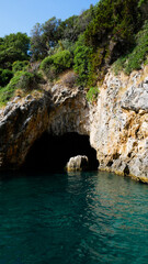 The outer part of the shaded cave 