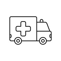 Ambulance Car Icon, Deal With Emergencies With an Ambulance.