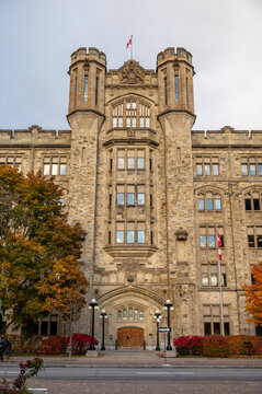 Ottawa, Ontario - October 22, 2022: Connaught Building is a national historic site built in 1913 with Tudor-Gothic style in downtown Ottawa, Canada. Now this building is Customs and Revenue Agency.