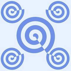 Spiral vector, floor, ceramic, coating