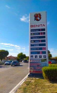 Varna, Bulgaria - September 13, 2022: Benita gas station