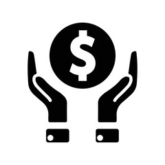 Money Making Strategy icon. Black vector graphics.