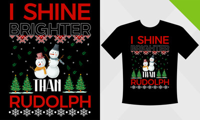 Christmas t-shirt design template eps file for Christmas vector