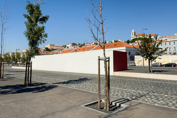 Cars parked on the roadside in Lisbon