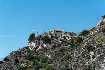 Fototapeta na wymiar Letojanni (Sicilian: Letujanni) is a comune (municipality), and coastal resort in the Province of Messina in the Italian region Sicily on the east coast of Sicily