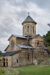 Fototapeta na wymiar Bagrati cathedral under renovation ,an 11th-century Bagrati cathedral located in the city of Kutaisi in the Imereti region of Georgia. 
