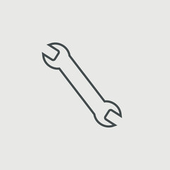 Wrench vector icon illustration sign
