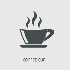 Coffee cup vector icon illustration sign