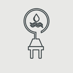 Obraz premium Hydro electricity vector icon illustration sign