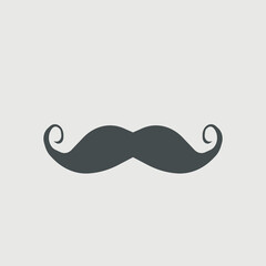 Mustache vector icon illustration sign