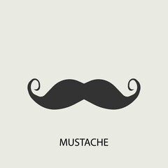 Fototapeta premium Mustache vector icon illustration sign