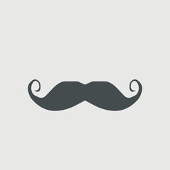Fototapeta premium Mustache vector icon illustration sign