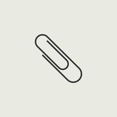 Paper clip vector icon illustration sign