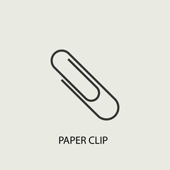 Fototapeta premium Paper clip vector icon illustration sign