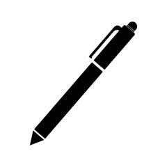 Office stationery signature pen icon | Black Vector illustration |