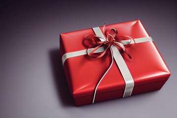 Geschenkbox mit Schleife isoliert 3d Illustration
