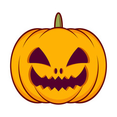 scared pumpkin cartoon cute for Halloween