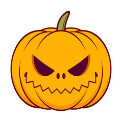 scared pumpkin cartoon cute for Halloween