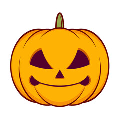scared pumpkin cartoon cute for Halloween