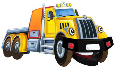 cartoon scene with industrial truk car isolated illustation for children