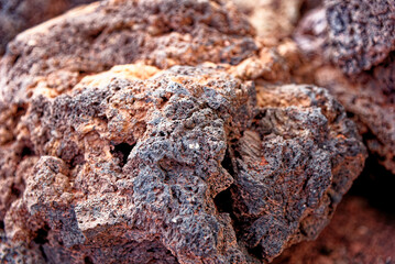 Lava stones in National Park of Timanfaya - Lanzarote - Spain