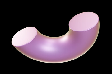 Geometric shape. Holographic 3d shape. 3d rendering.