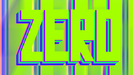 Numbers Zero or 0, Retro Art and Kids learning material.