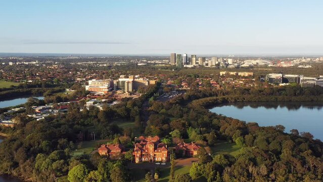 Rivendell school in green park of Concord suburb of Western Sydney as 4k.
