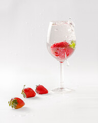 strawberrie in glass
