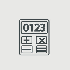 Calculator vector icon illustration sign