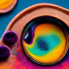 Fototapeta premium colorful liquid microscopic