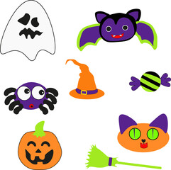 Obraz premium set of halloween icons