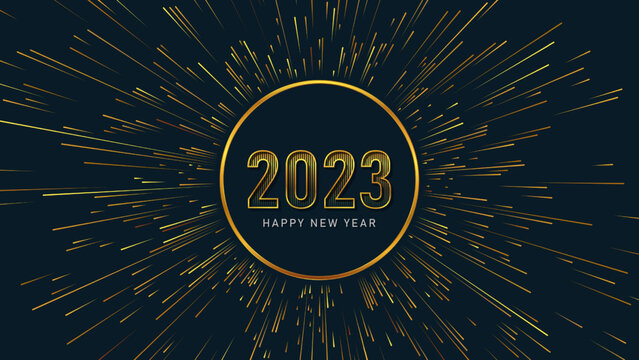 2023 Happy New Year background. Vector illustration