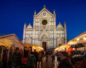 Foto op Canvas Christmas market in Florence © adisa