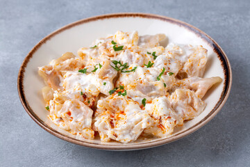 Traditional Turkish cuisine; Turkish ravioli, ; Kayseri Manti