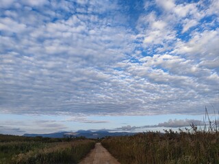 clouds over the lake