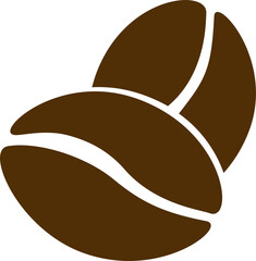 Obraz premium SINGLE SILHOUETTE COFFEE BEANS ICON