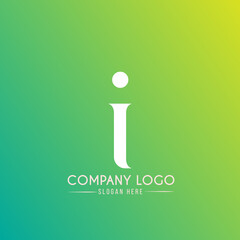 info graphic design i letter logo design