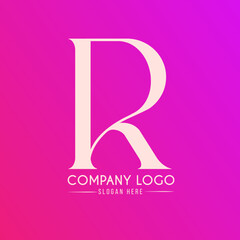 R letter logo design