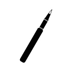 Beauty salon eyeliner pencil icon | Black Vector illustration |