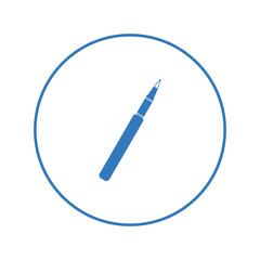 Beauty salon eyeliner pencil icon | Circle version icon |