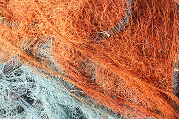 Fishing nets in the harbor