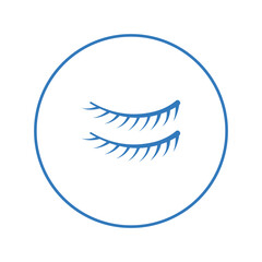 Beauty cosmetic eyebrows shaping icon | Circle version icon |