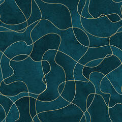 Abstract modern flat geometric liquid shape forms seamless pattern.