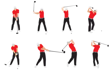 Poster Techniques for playing golf © adul