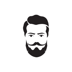 man face icon logo vector design template